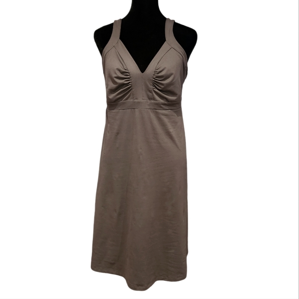 Patagonia Womens  Sz Large Gray A-Line Midi Dress Sleeveless  ***
